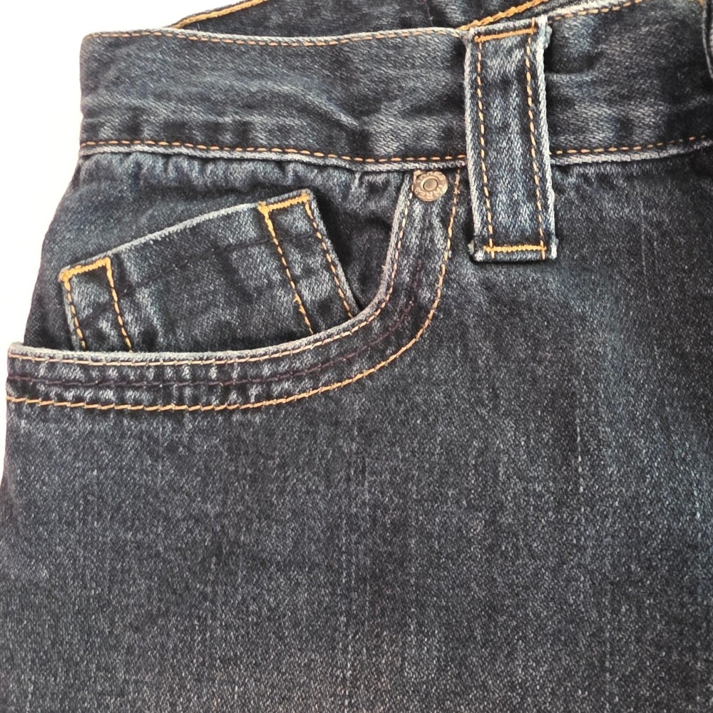THRE3 Men's Jeans W30 L30 Dark Wash Straight Leg 100% Cotton - Picture 10 of 12